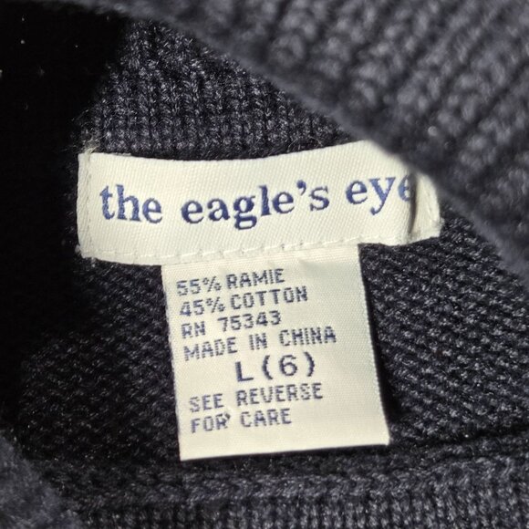 Eagles Eye Sweater Boys 6 Blue Mountain Skiing Embroidered Preppy Pullover NEW - Picture 3 of 6